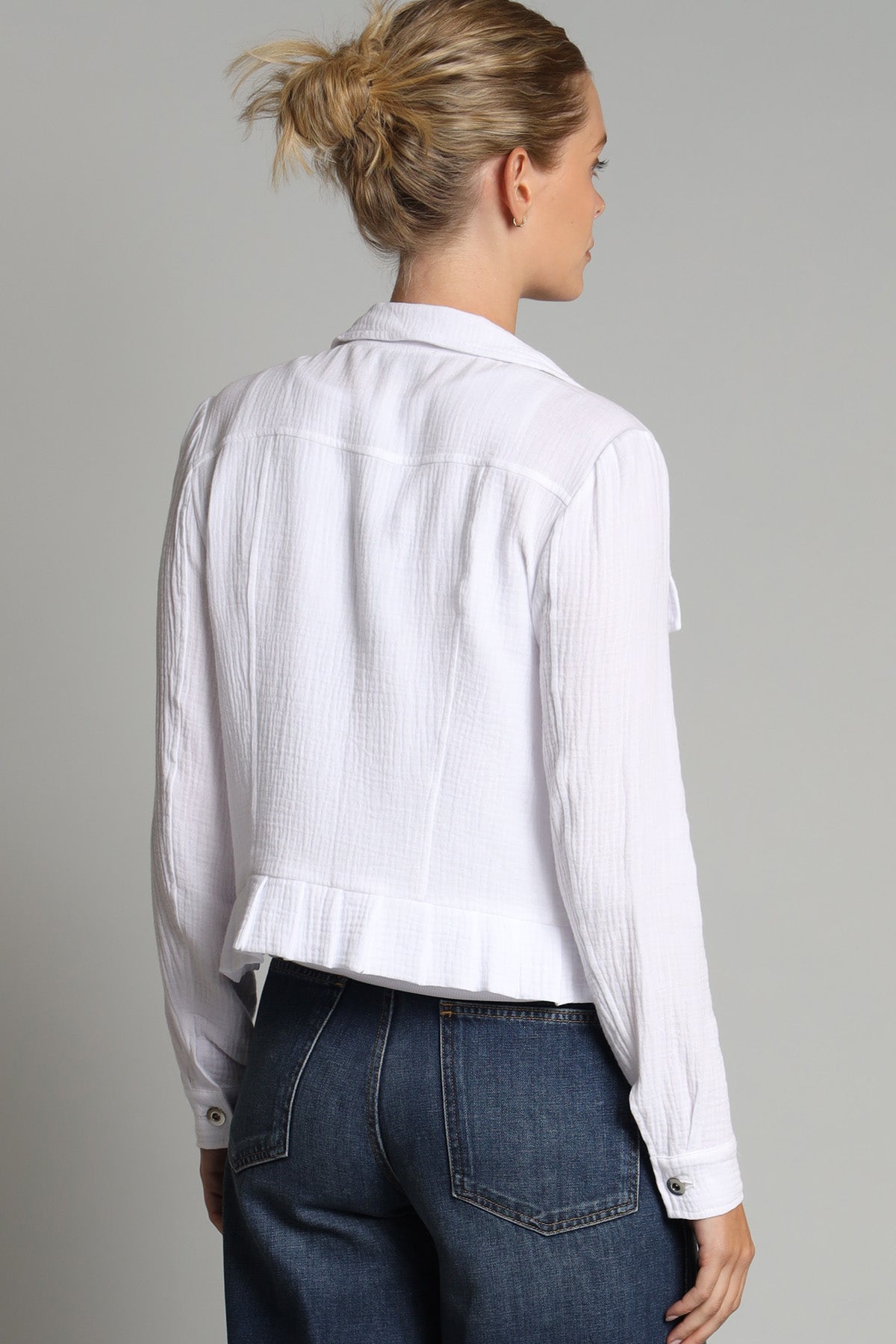 Cotton Gauze Jean Jacket