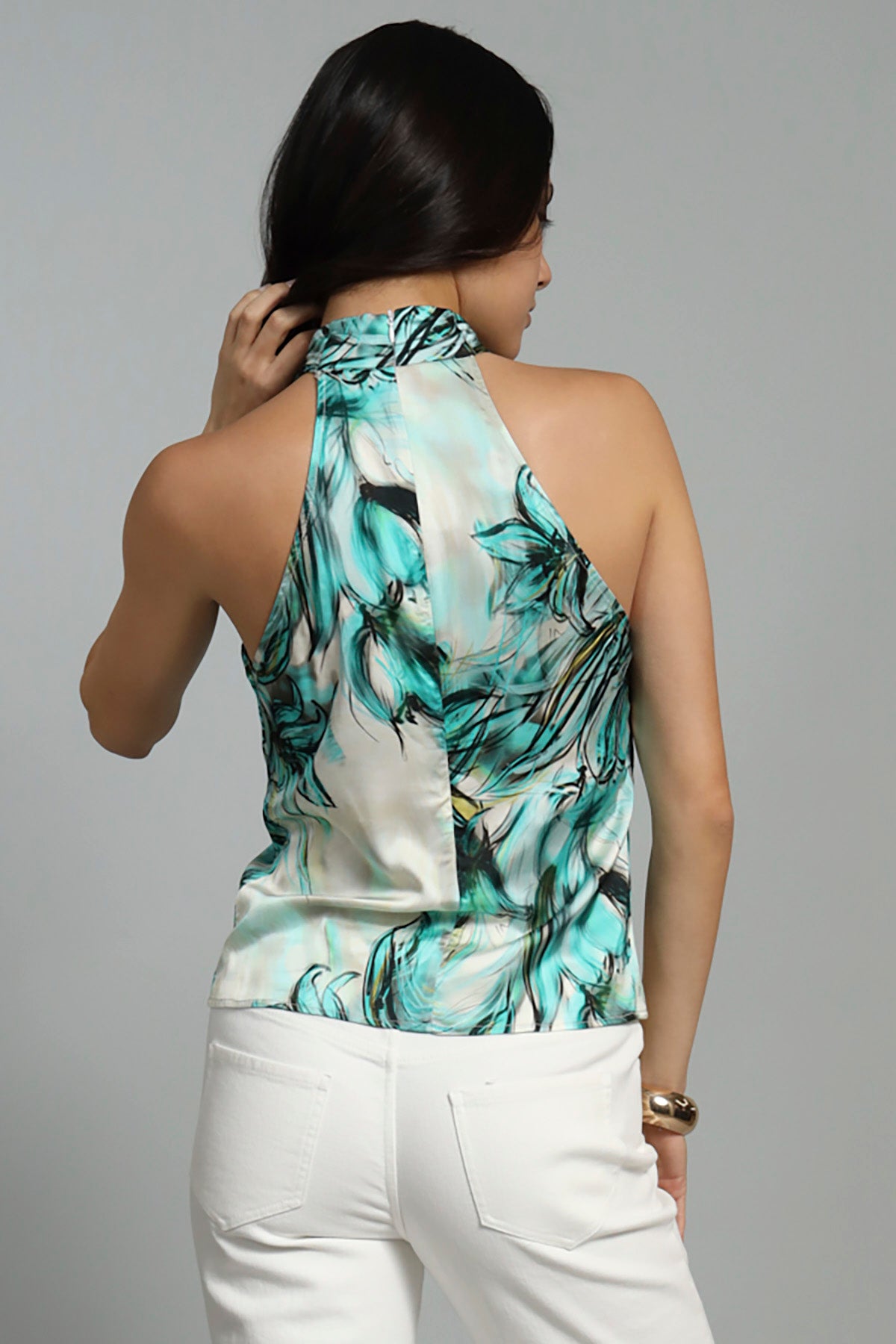 Flower Sketch Halter Top