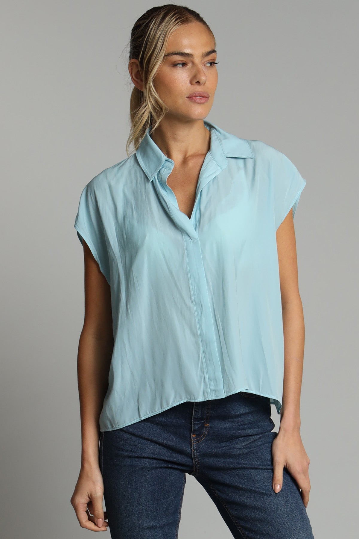 Boxy V-Neck Top