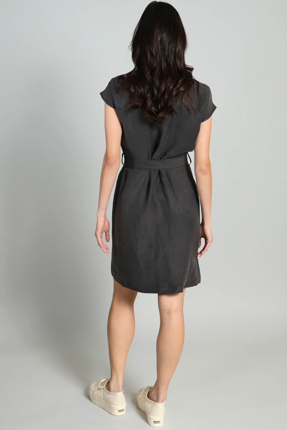 Linen / Curpo Belted Safari Dress
