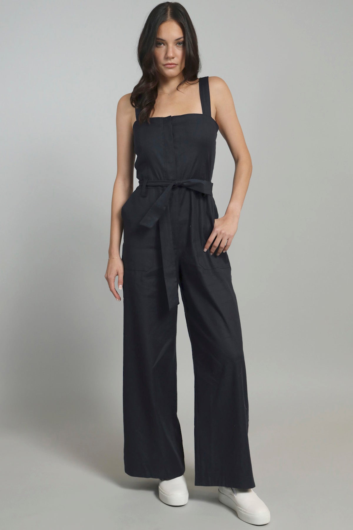 Linen / Cupro Utility Jumpsuit