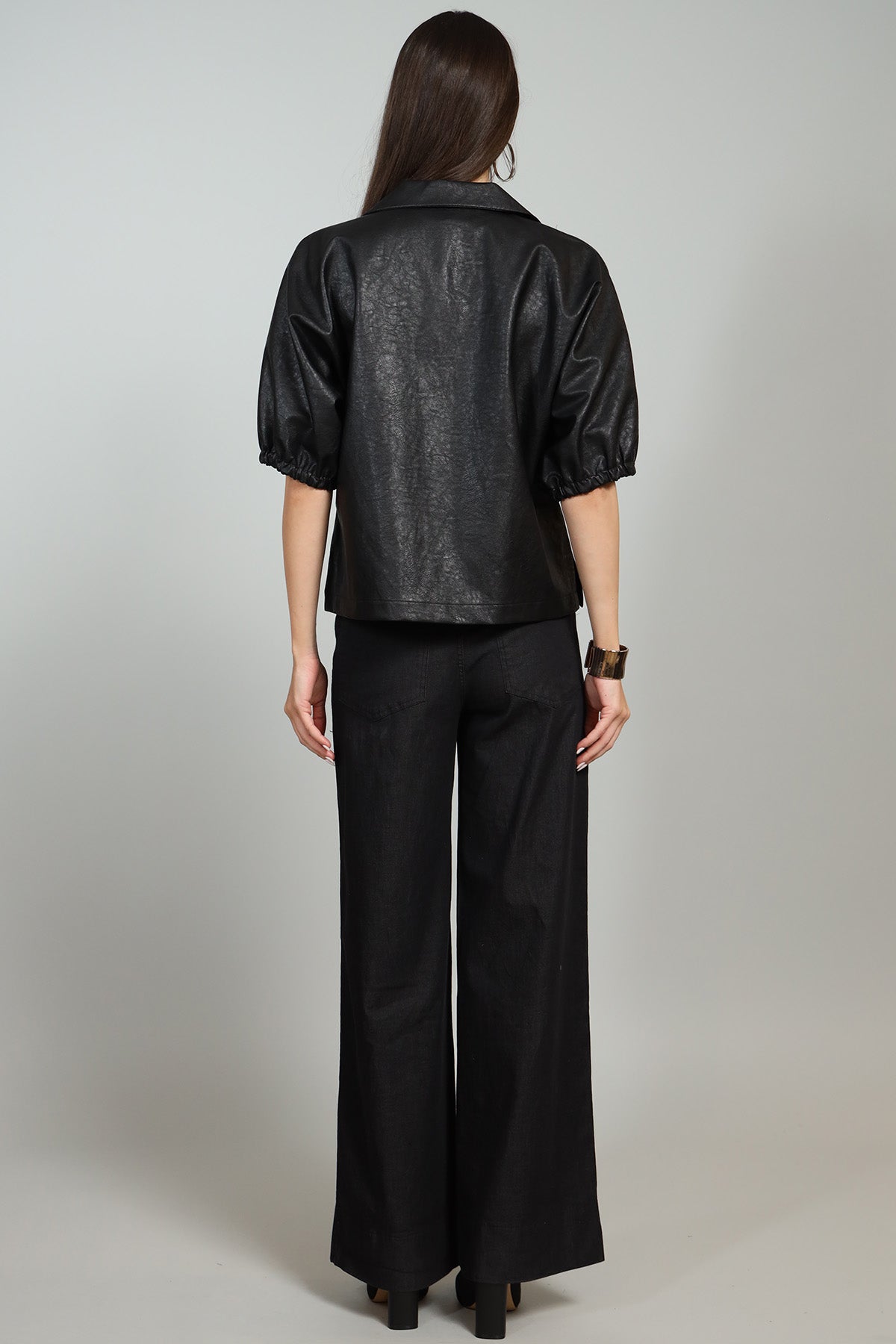 Nicole Vegan Leather Top