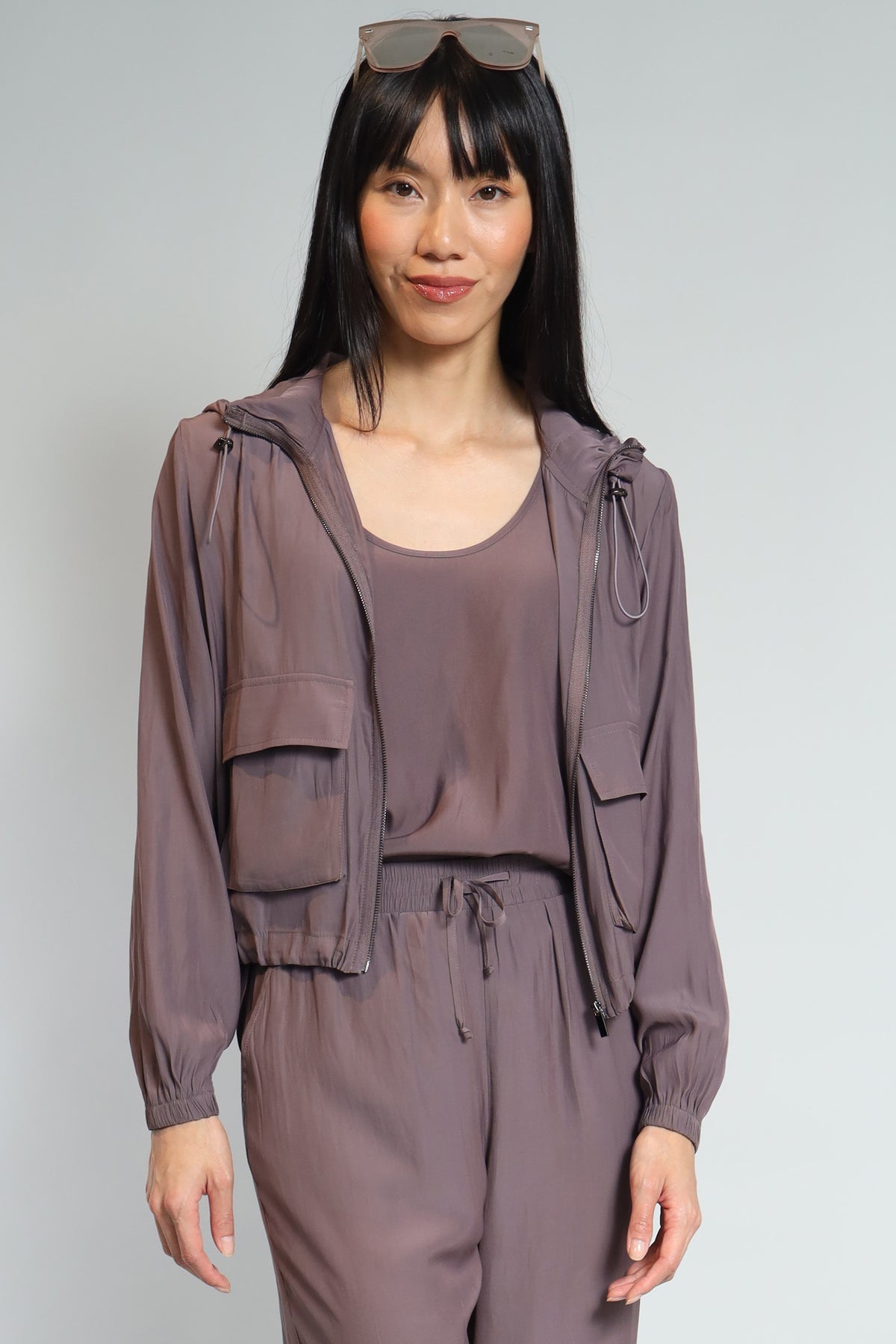 Shirtail D Satin Tank