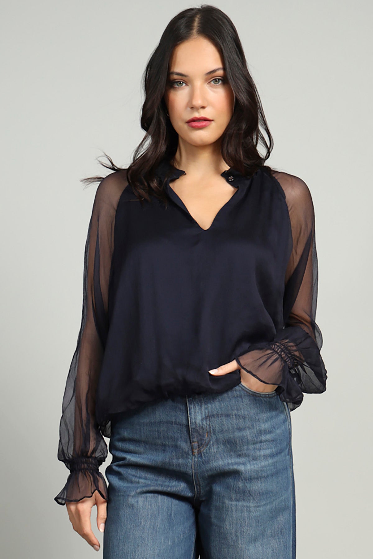 Celine Chiffon Bubble Blouse
