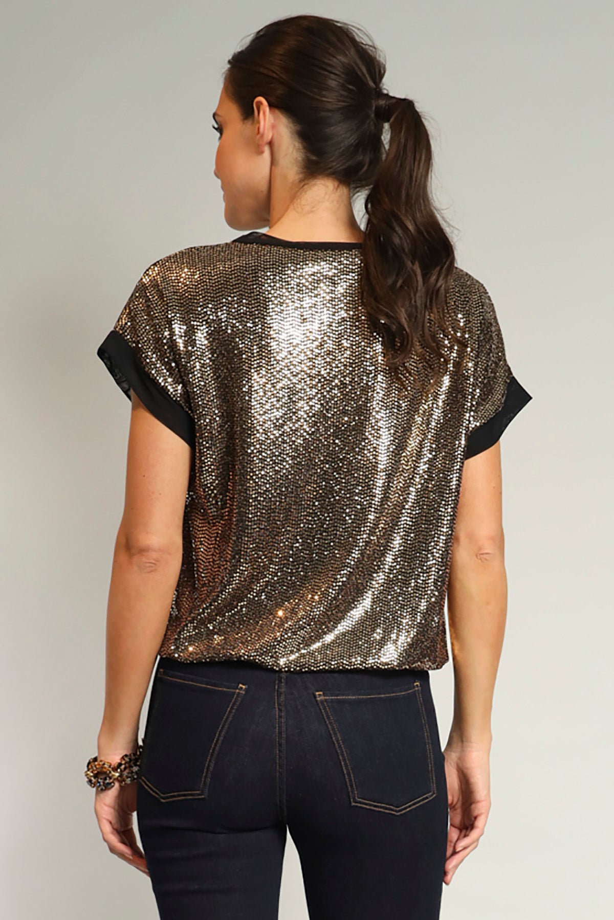 Ann Sequin Bubble Tee