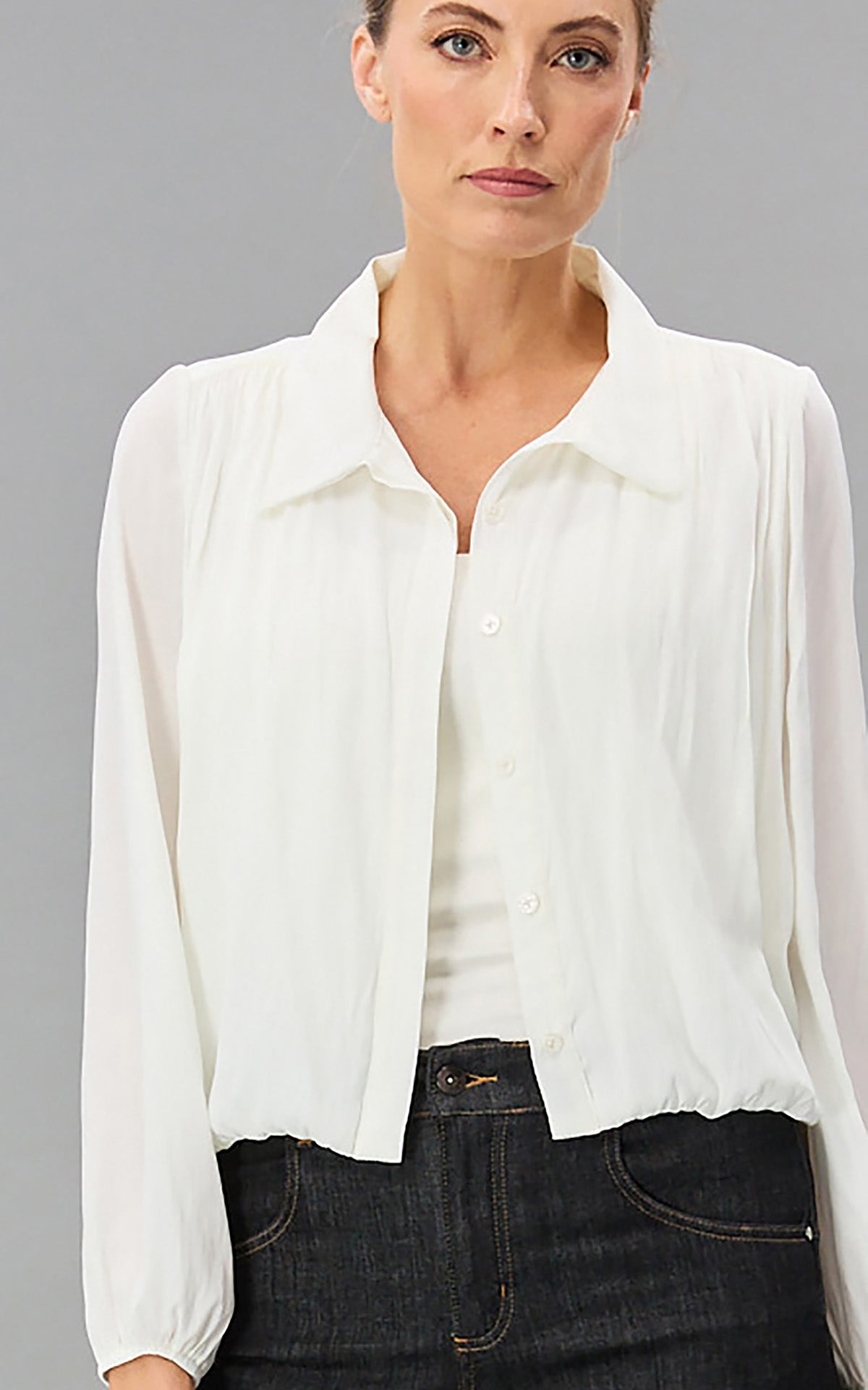 Pleated Shoulder Shirt