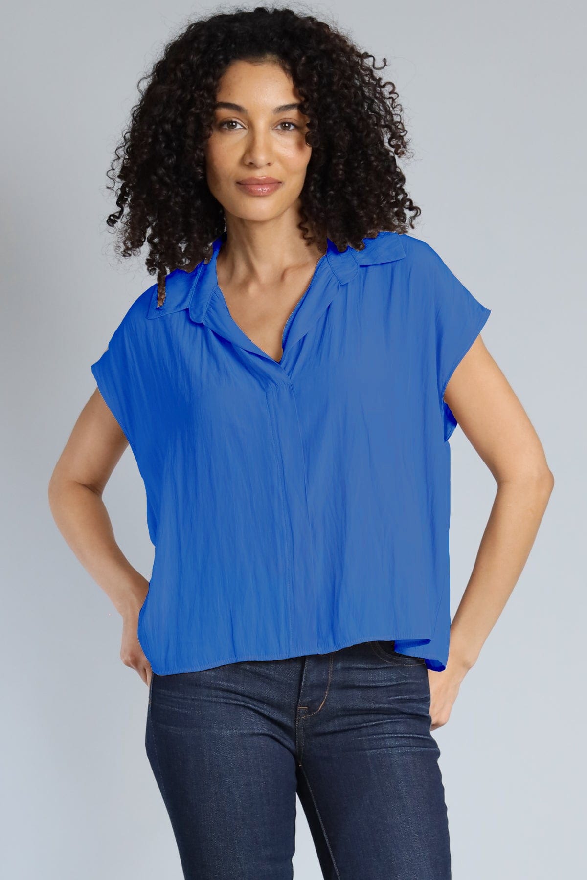 Collar V-Neck Top