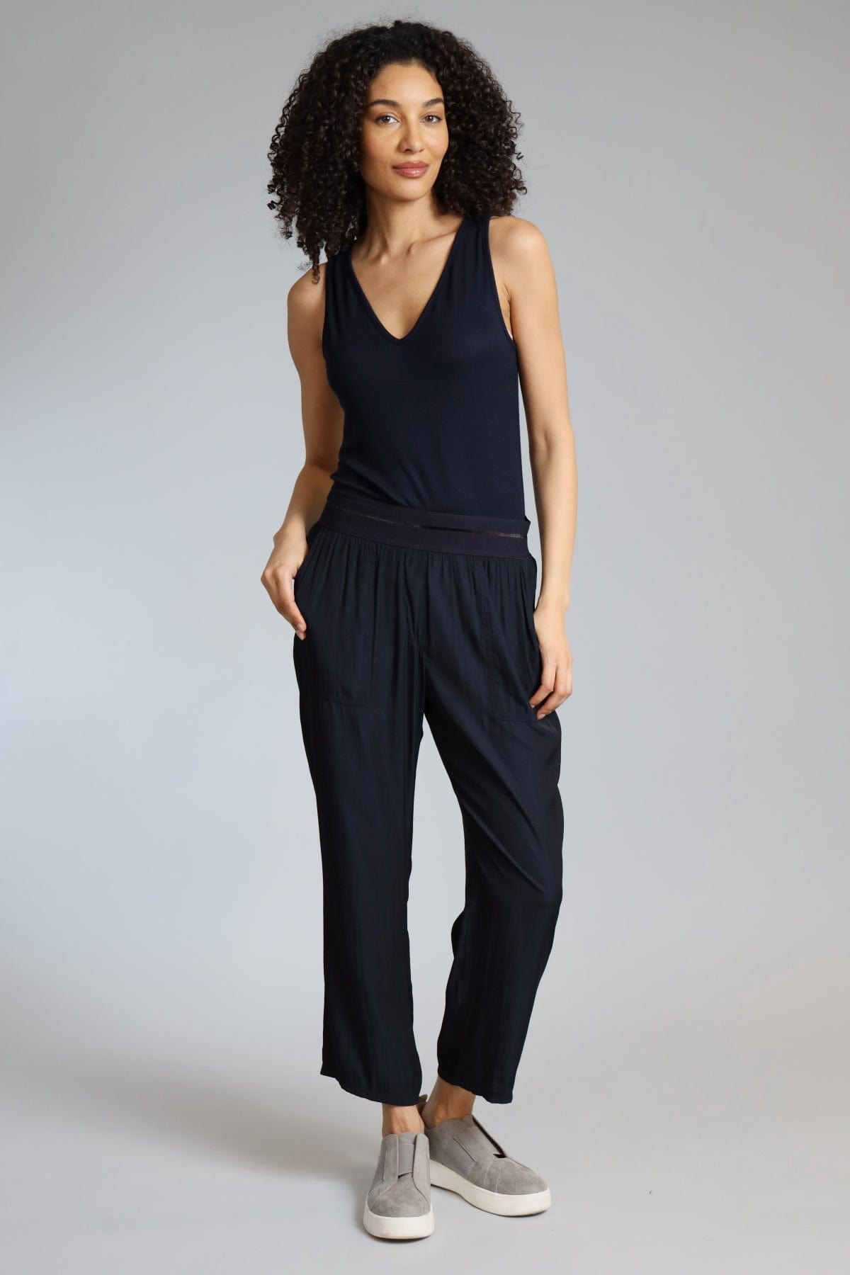 D-Satin Cropped Jogger