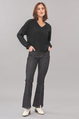 Long Sleeve Hybrid V-Neck