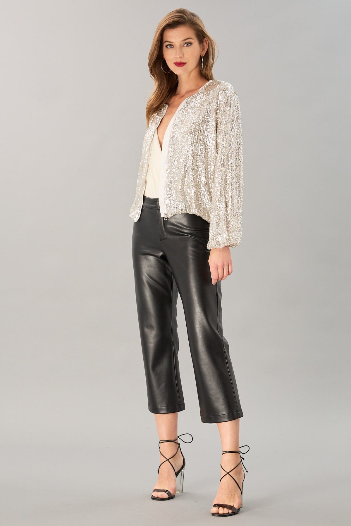 Vegan Leather Cropped Pant