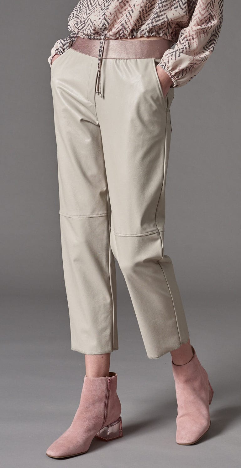 Vegan Leather Cropped Jogger