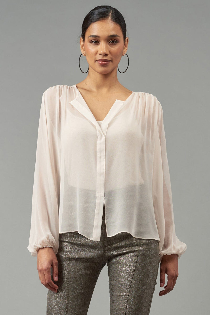 Chiffon Henley Top