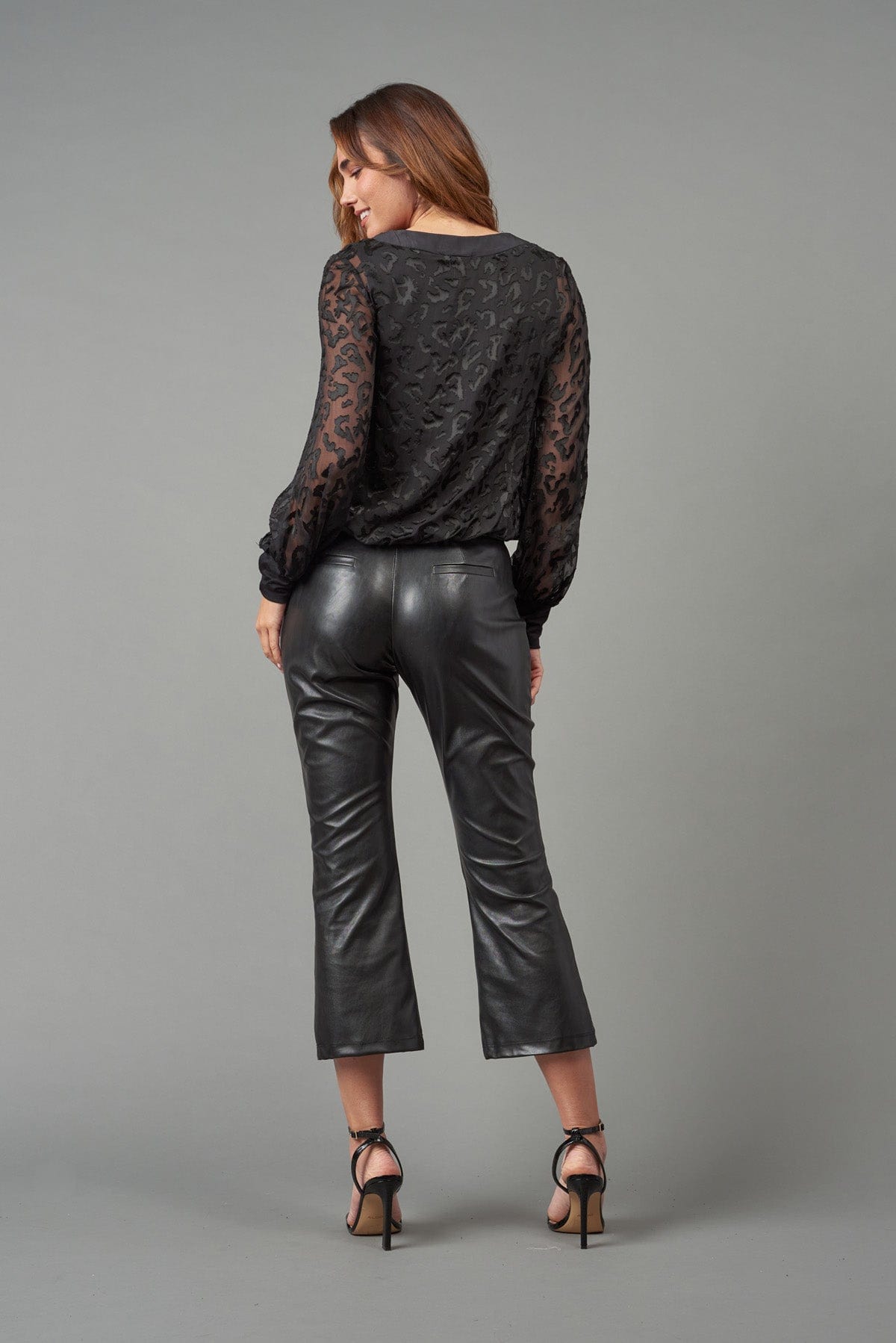 Vegan Leather Cropped Pant