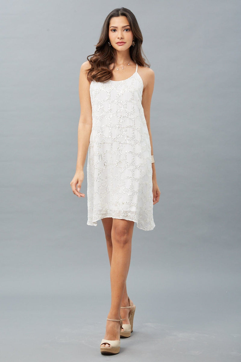 Embroidered Sequin Dress