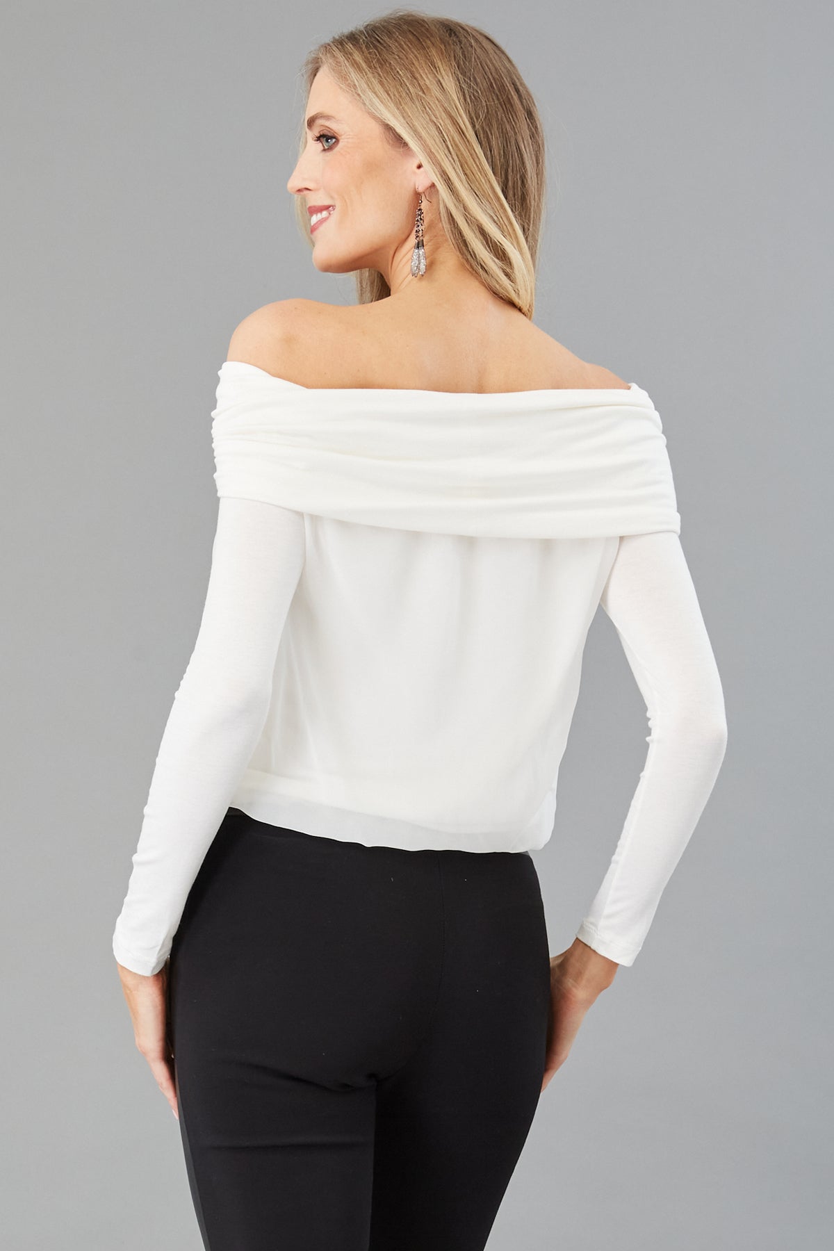 Off-Shoulder Chiffon Top