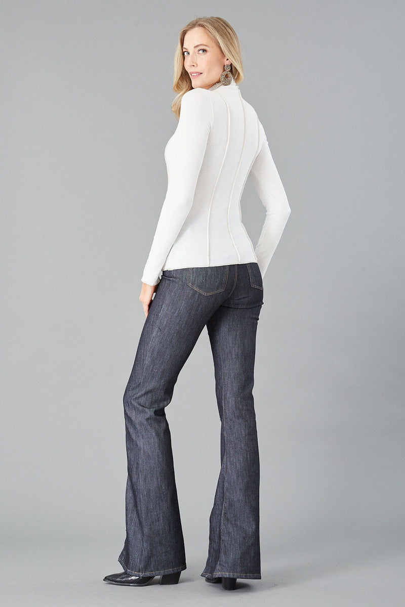 Seamed Turtleneck Top