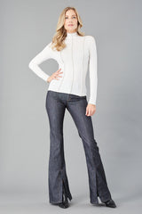 Seamed Turtleneck Top