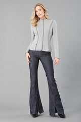 Seamed Turtleneck Top