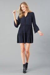 Ruffle Sleeve Tiered Dress