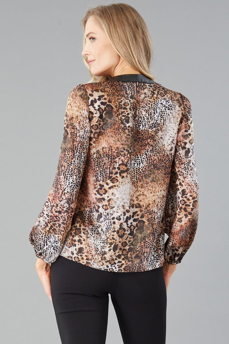 Printed Peasant Top