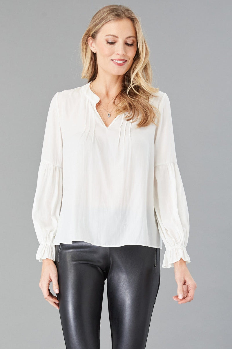 Split V-Neck Top