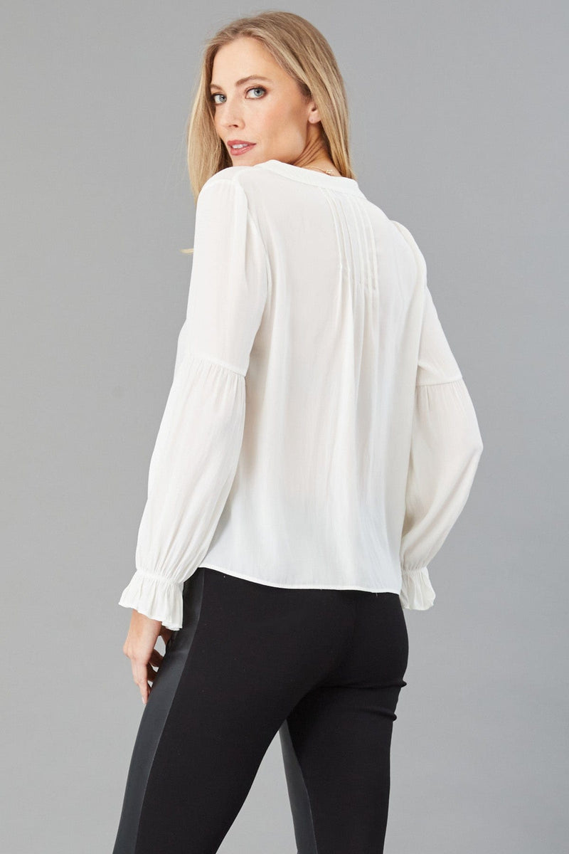 Split V-Neck Top