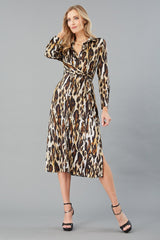 Printed Midi Shirt Dress