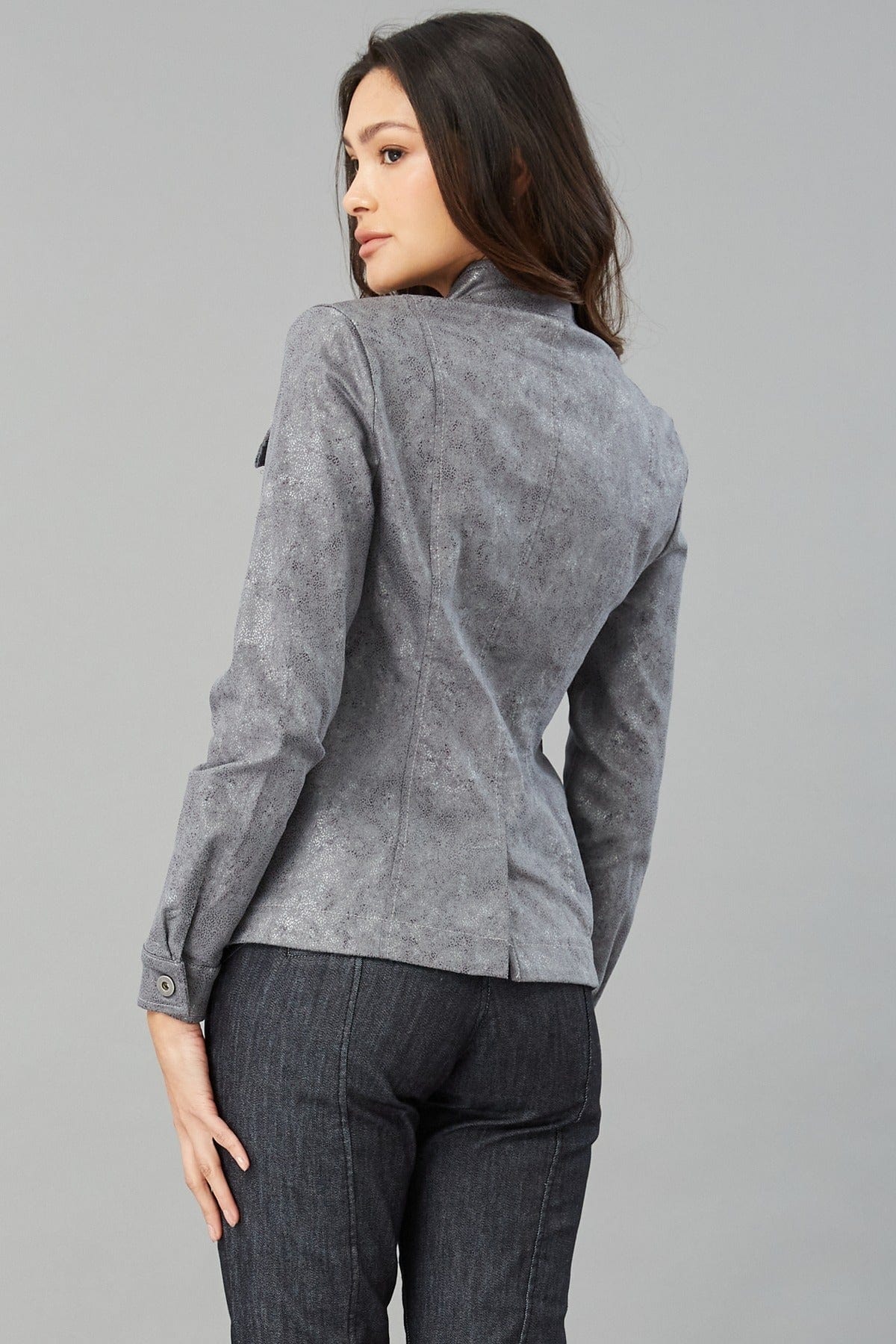 Foil Denim Jean Jacket