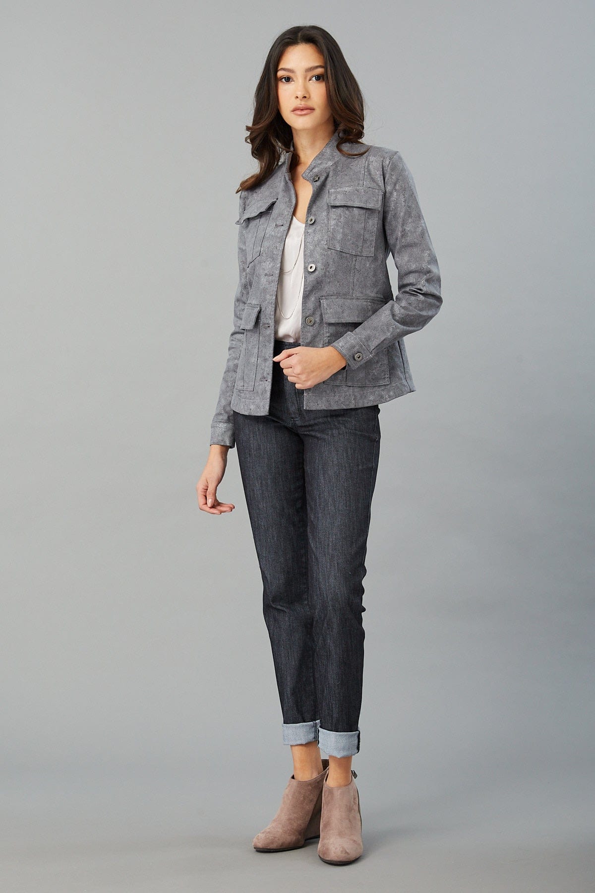 Foil Denim Jean Jacket