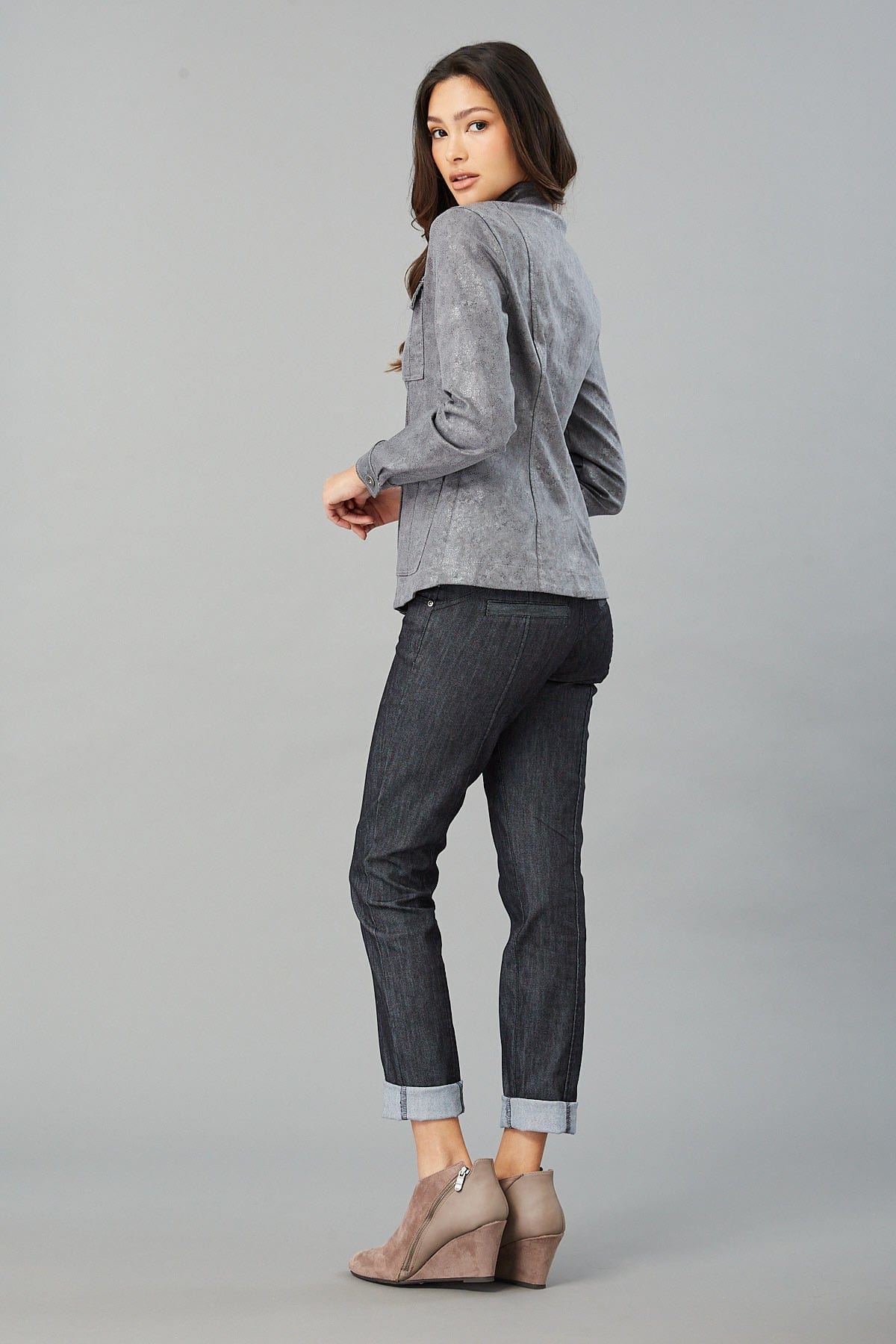 Foil Denim Jean Jacket