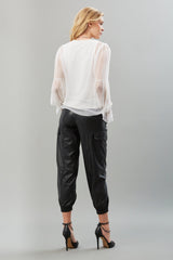Poet Sleeve Chiffon Top