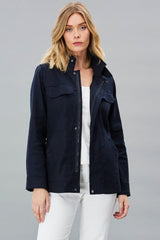 Stretch Linen Utility Jacket