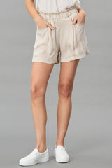 Textured Satin Shorts
