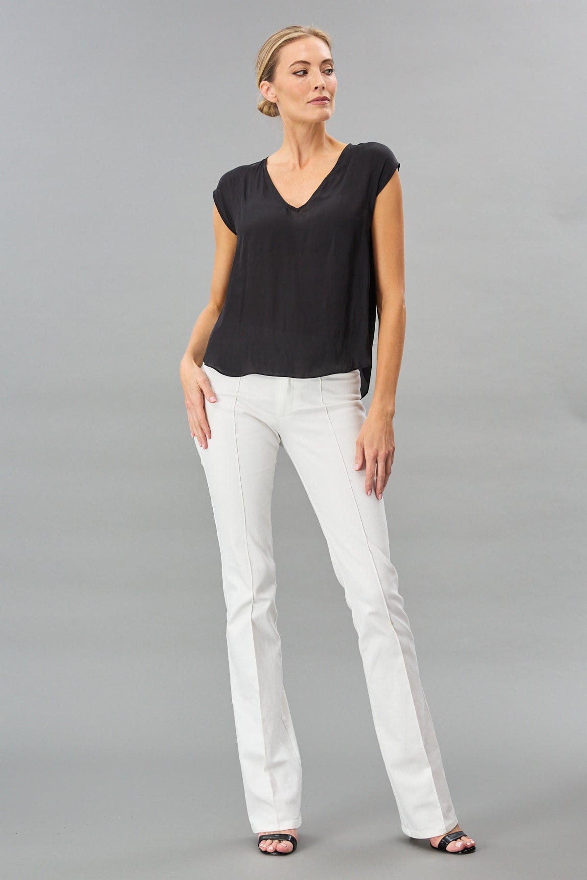 Vintage Satin V-Neck Top