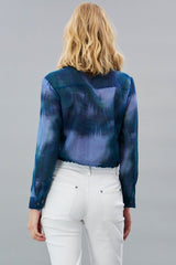 Tie Dye Voile Drawstring Top