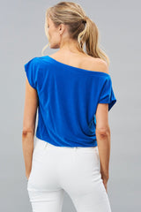 Gathered Wide Neck Top