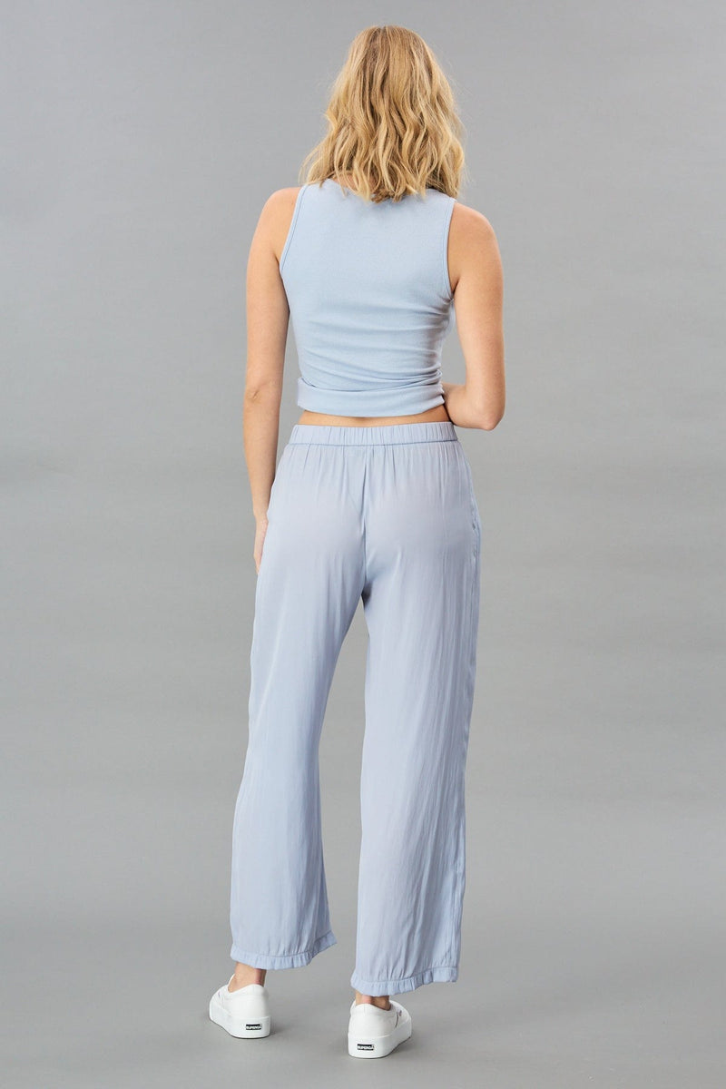 D-Satin Straight Pant