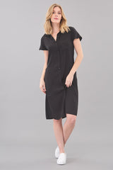 D-Satin Shirt Dress