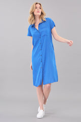 D-Satin Shirt Dress