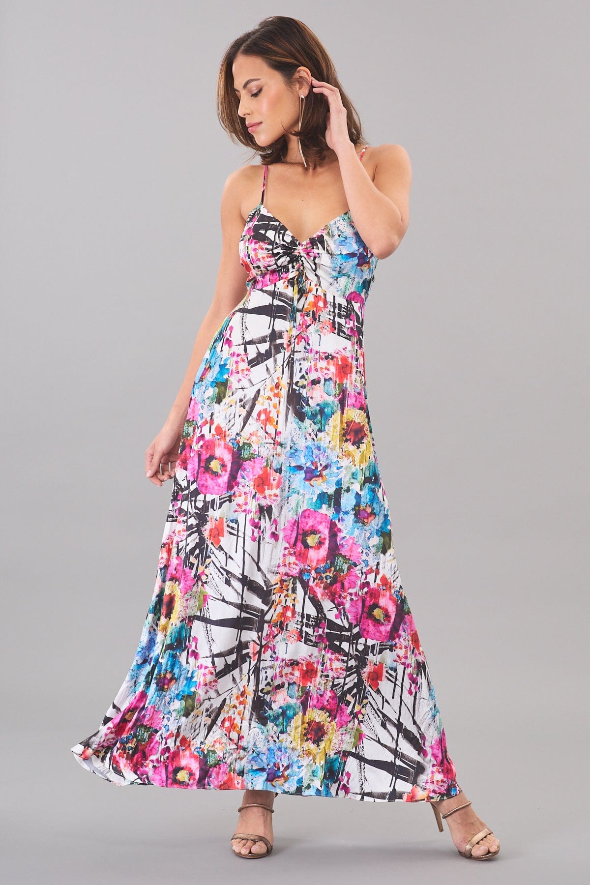 Printed Peekaboo Dress