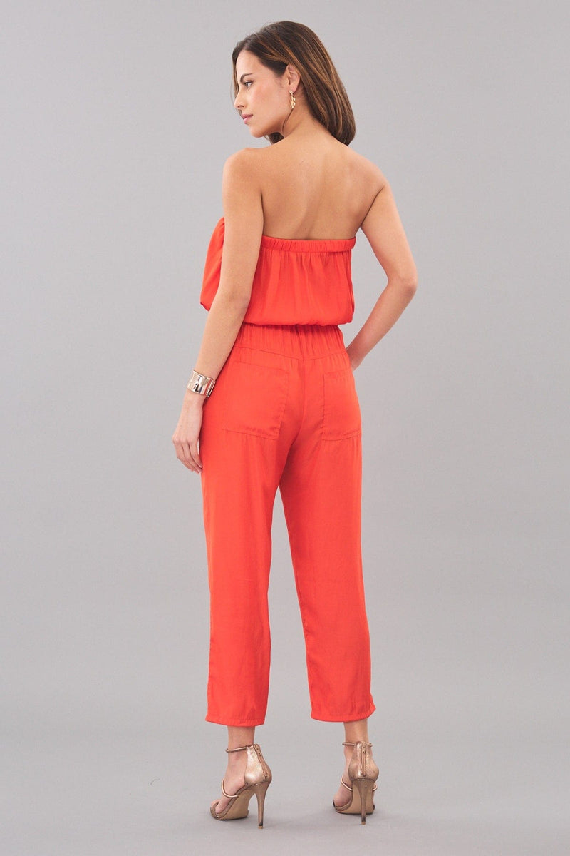 Strapless D-Satin Jumpsuit