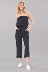 Strapless D-Satin Jumpsuit