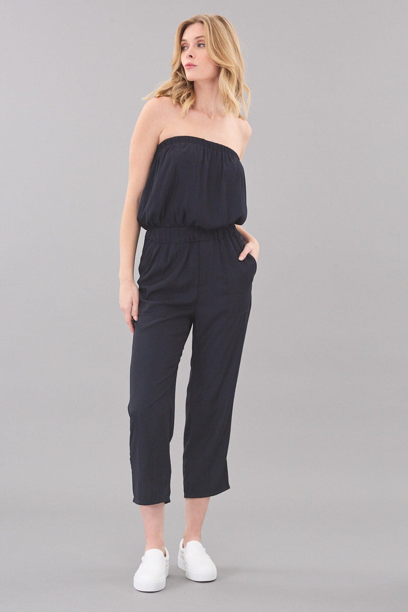 Strapless D-Satin Jumpsuit