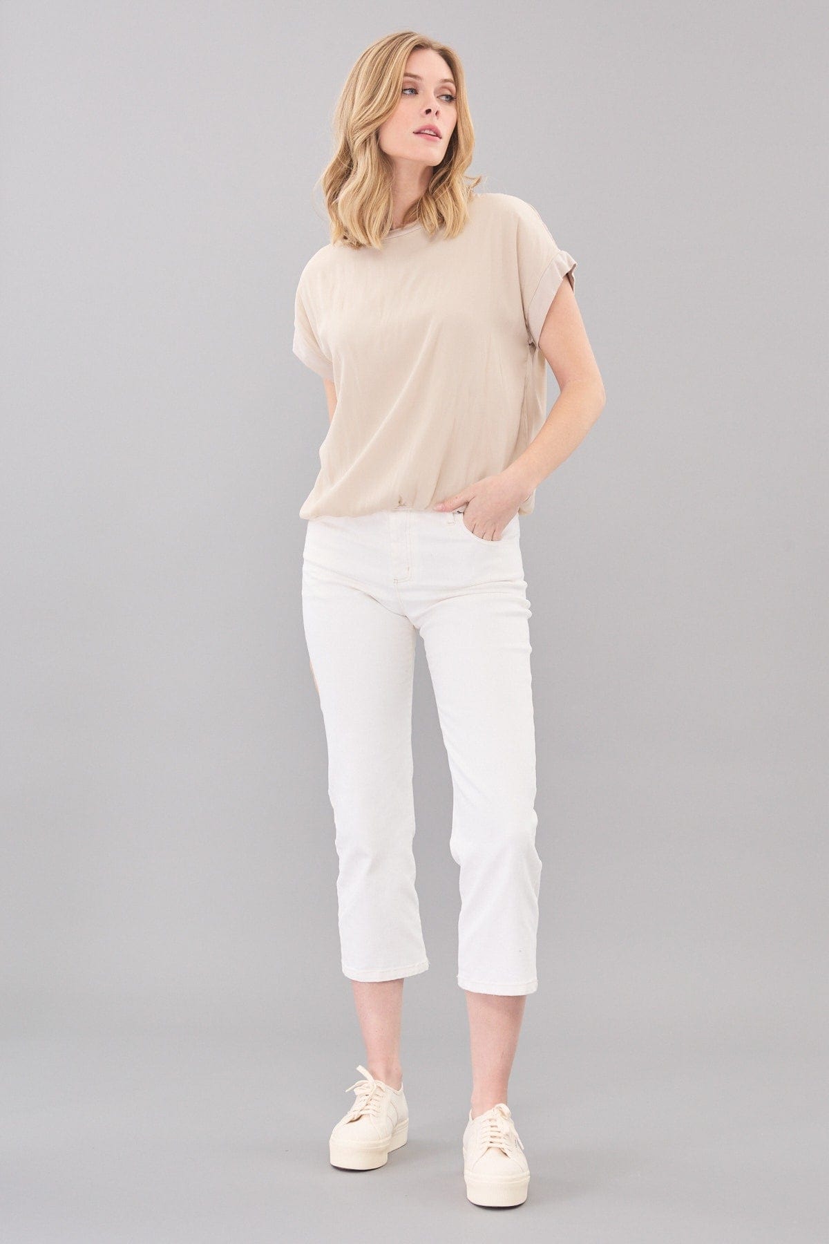 Bubble Hem Crew Neck