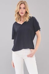 Double V-Neck Hybrid Shirt