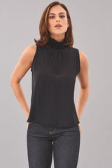 Hybrid Sleeveless Mock Neck