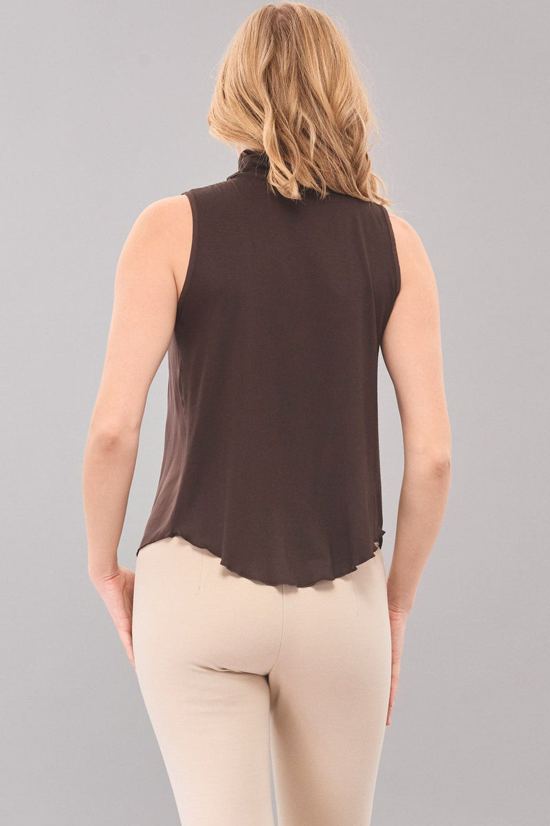 Hybrid Sleeveless Mock Neck