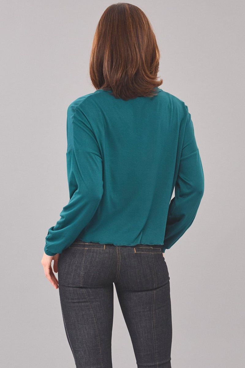 Long Sleeve Hybrid V-Neck