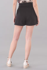 Belted Linen Cotton Shorts