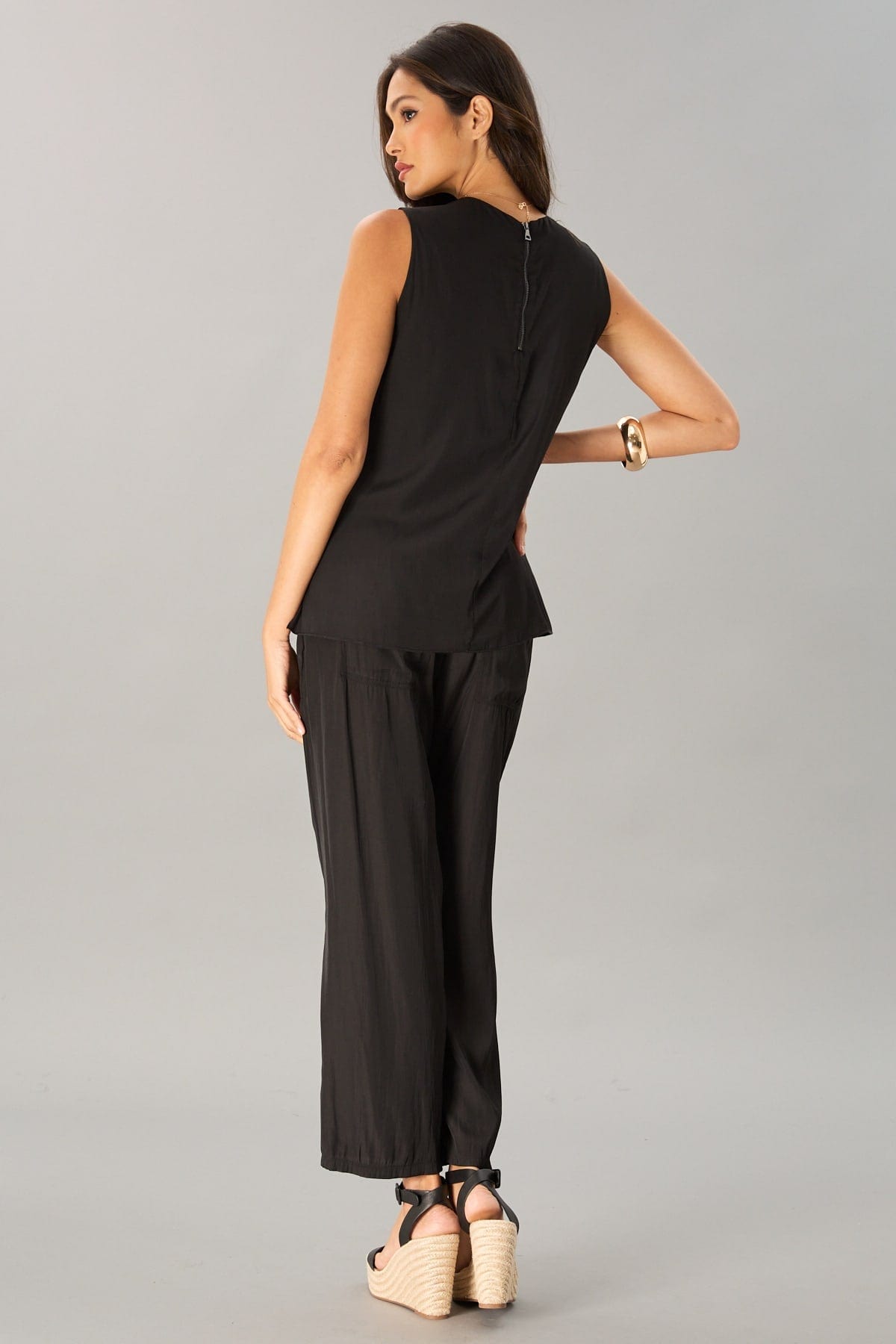 Zip-Back Tank Top